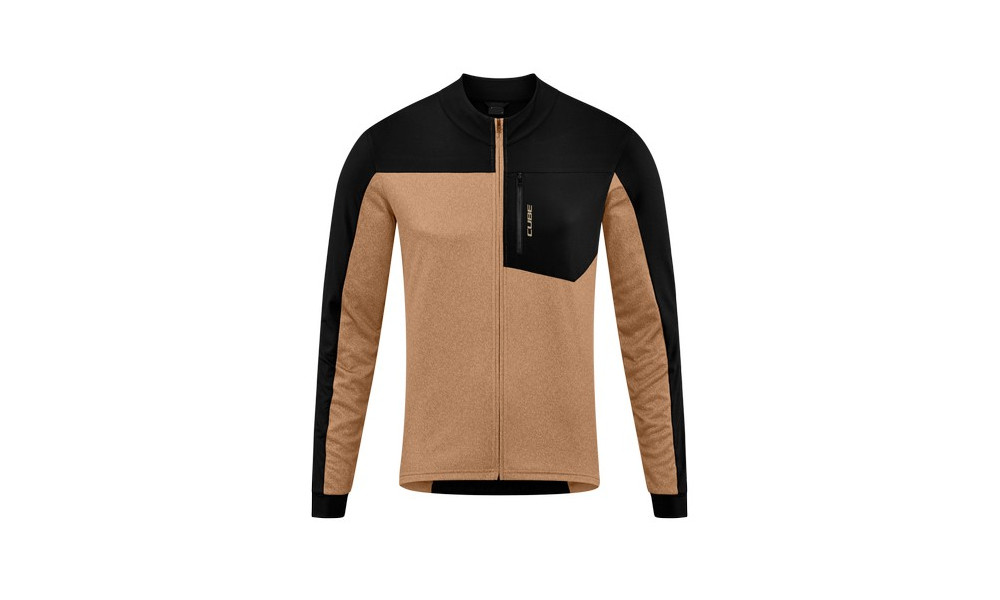 Dviratininko marškinėliai Cube ATX Full Zip CMPT L/S brown'n'black - 1