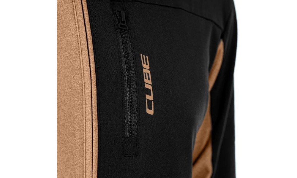 Dviratininko marškinėliai Cube ATX Full Zip CMPT L/S brown'n'black - 2