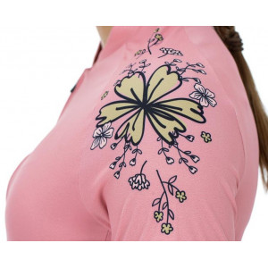 Dviratininko marškinėliai Cube ATX WS Full Zip CMPT S/S coral