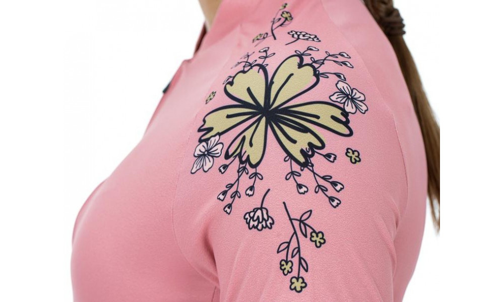 Dviratininko marškinėliai Cube ATX WS Full Zip CMPT S/S coral - 2