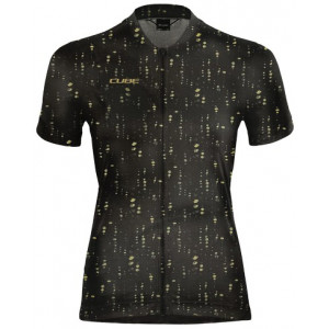 Dviratininko marškinėliai Cube ATX WS Full Zip CMPT S/S black pattern
