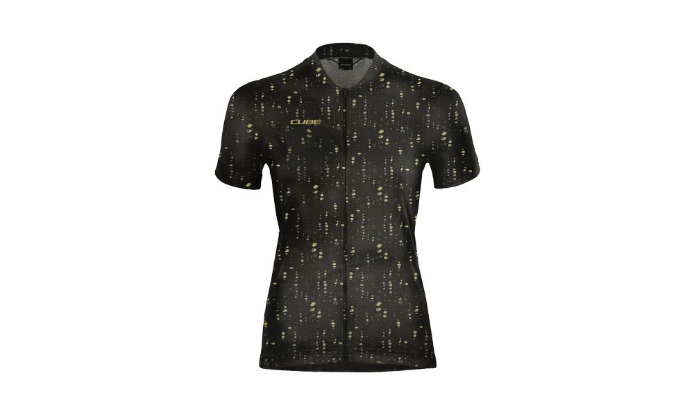 Dviratininko marškinėliai Cube ATX WS Full Zip CMPT S/S black pattern 