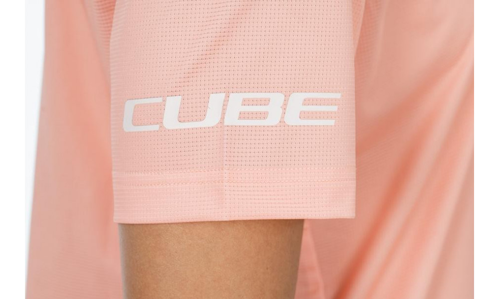 Dviratininko marškinėliai Cube ATX WS Round Neck S/S coral - 2