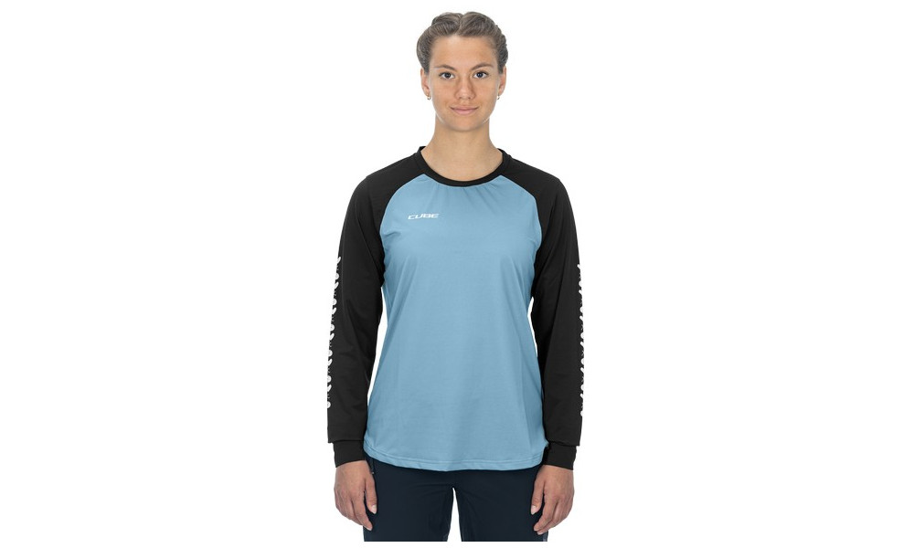 Dviratininko marškinėliai Cube ATX WS Round Neck L/S blue'n'black - 5