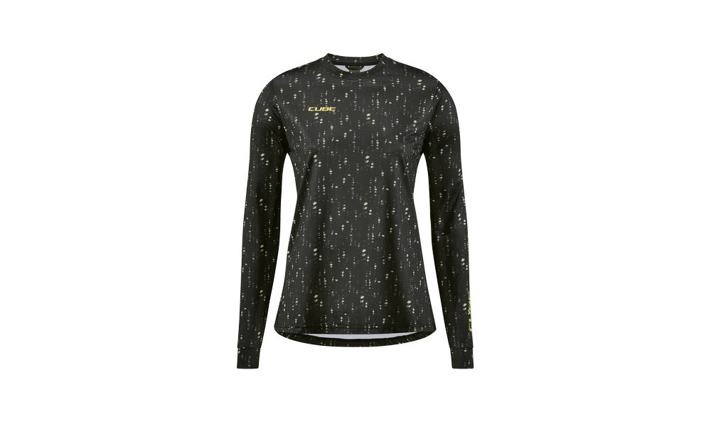 Dviratininko marškinėliai Cube ATX WS Round Neck L/S black pattern - 1