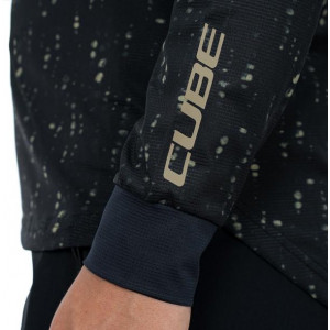 Dviratininko marškinėliai Cube ATX WS Round Neck L/S black pattern