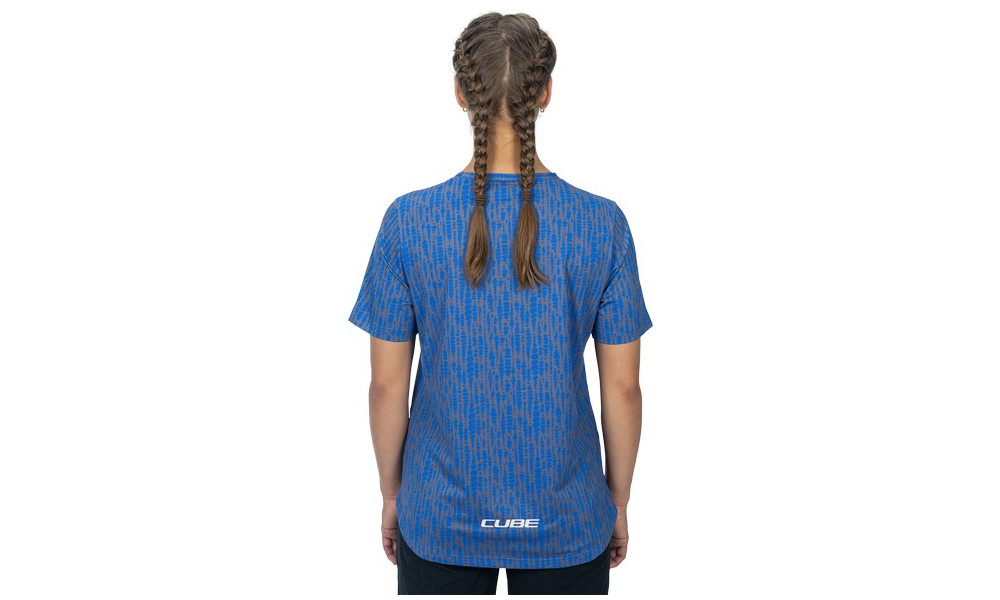 Dviratininko marškinėliai Cube ATX WS Round Neck S/S violet pattern - 4