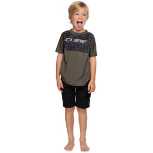 Dviratininko marškinėliai Cube MTB Rookie TM S/S black'n'blue