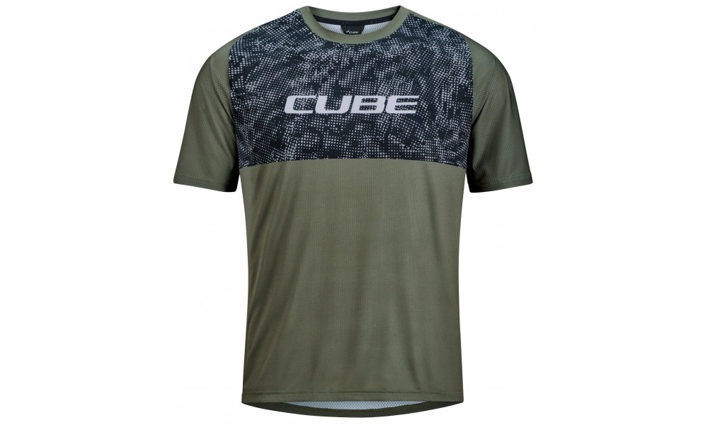 Dviratininko marškinėliai Cube MTB Matrix TM S/S olive - 1