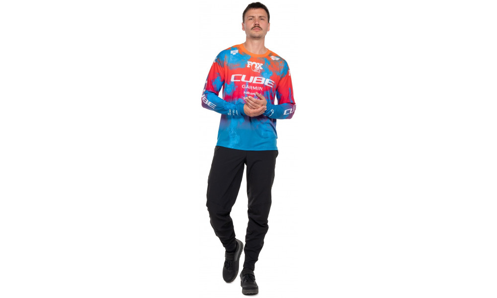 Dviratininko marškinėliai Cube MTB X Actionteam L/S blue'n'green - 3