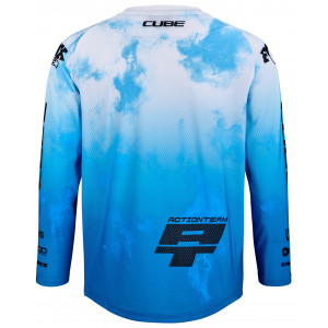 Dviratininko marškinėliai Cube MTB Rookie X Actionteam L/S black'n'blue