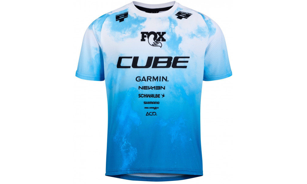 Dviratininko marškinėliai Cube MTB Rookie X Actionteam S/S black'n'blue - 1