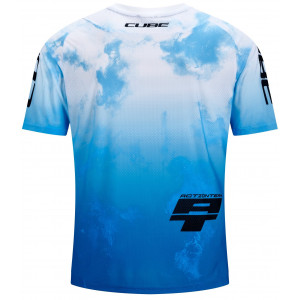 Dviratininko marškinėliai Cube MTB X Actionteam S/S blue'n'green