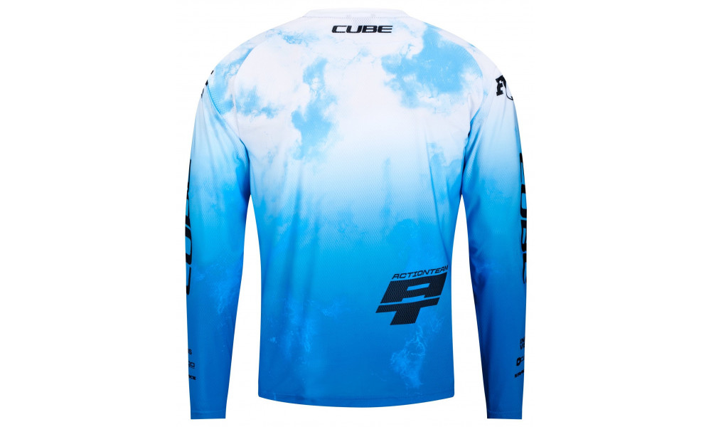 Dviratininko marškinėliai Cube MTB X Actionteam L/S black'n'white - 2