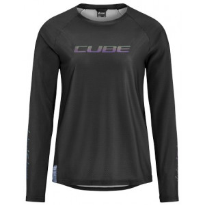 Dviratininko marškinėliai Cube Vertex WS Round Neck L/S black