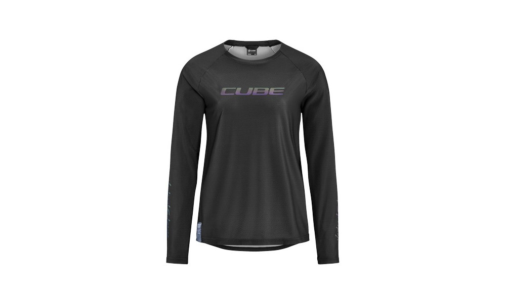Dviratininko marškinėliai Cube Vertex WS Round Neck L/S black - 1