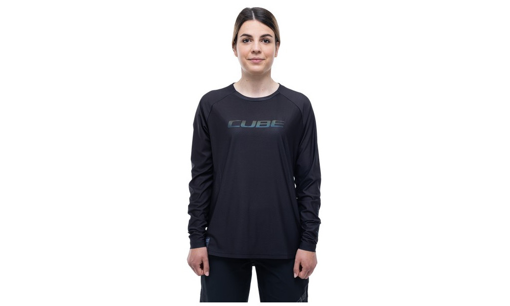 Dviratininko marškinėliai Cube Vertex WS Round Neck L/S black - 6