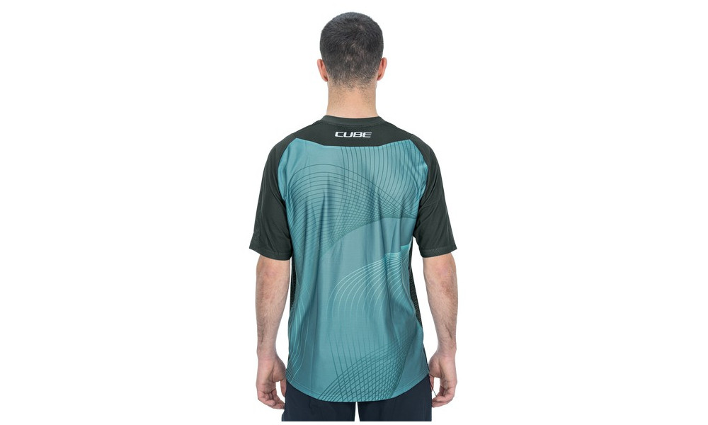 Dviratininko marškinėliai Cube Vertex Round Neck S/S grey'n'mint - 4