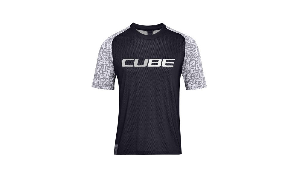 Dviratininko marškinėliai Cube Vertex Round Neck S/S black - 1