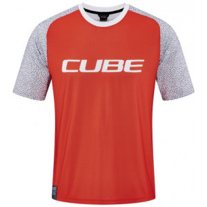 Dviratininko marškinėliai Cube Vertex Round Neck S/S orange