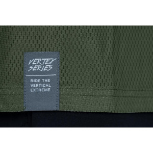 Dviratininko marškinėliai Cube Vertex Round Neck TM S/S olive'n'grey