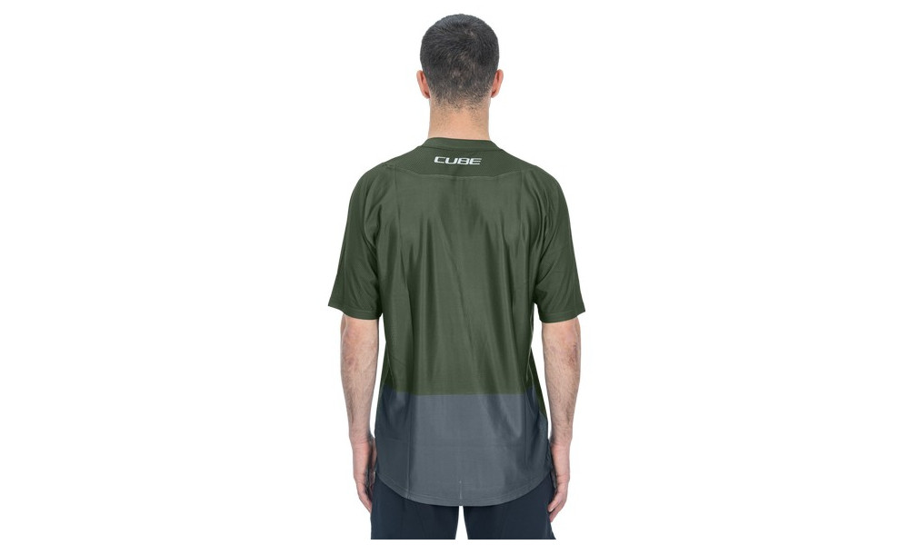 Dviratininko marškinėliai Cube Vertex Round Neck TM S/S olive'n'grey - 4