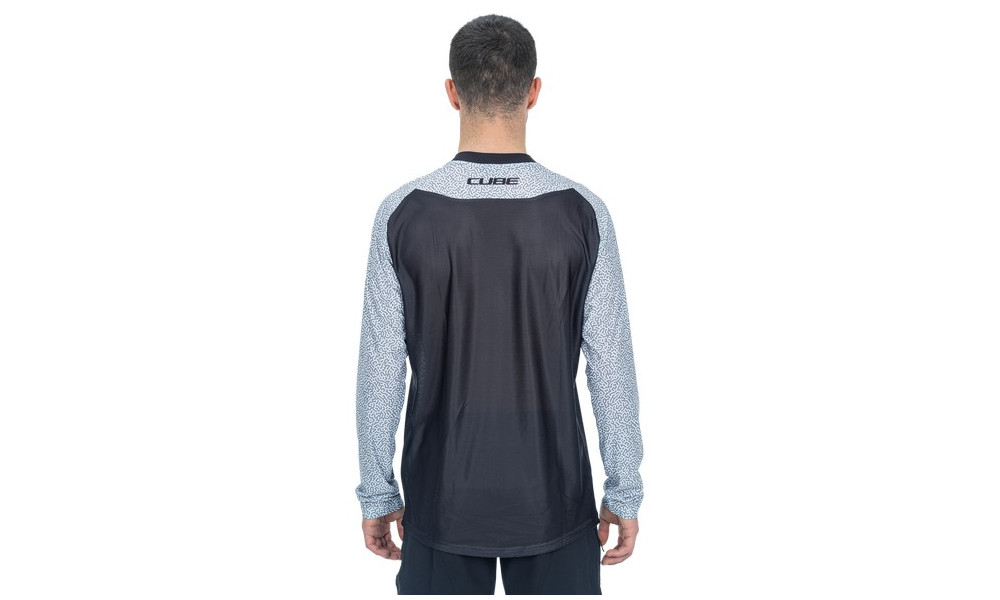 Dviratininko marškinėliai Cube Vertex Round Neck L/S black - 4