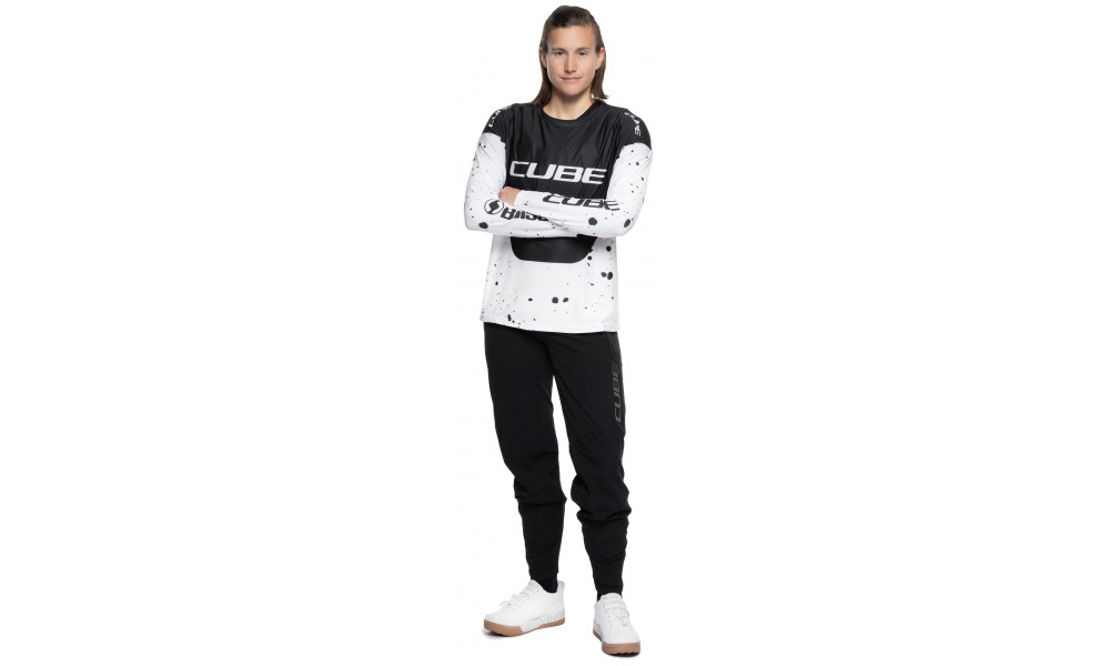 Dviratininko marškinėliai Cube MTB WS X Factory Racing L/S black'n'white - 3