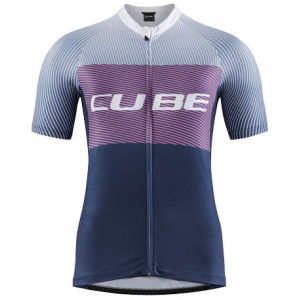 Dviratininko marškinėliai Cube Teamline WS CMPT S/S blue'n'violet