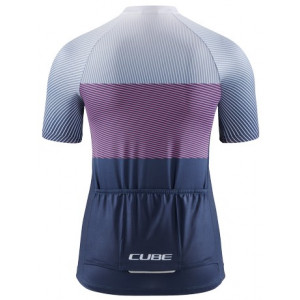 Dviratininko marškinėliai Cube Teamline WS CMPT S/S blue'n'violet