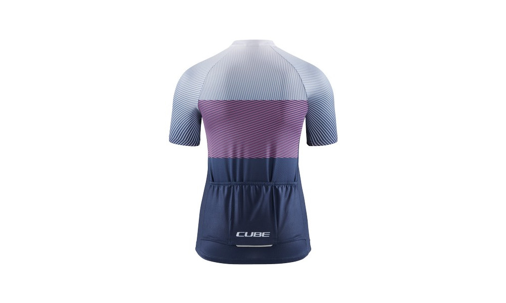 Dviratininko marškinėliai Cube Teamline WS CMPT S/S blue'n'violet - 2