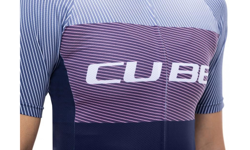 Dviratininko marškinėliai Cube Teamline WS CMPT S/S blue'n'violet - 4