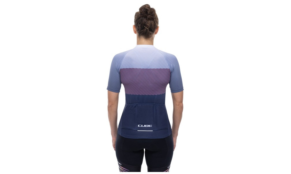 Dviratininko marškinėliai Cube Teamline WS CMPT S/S blue'n'violet - 5