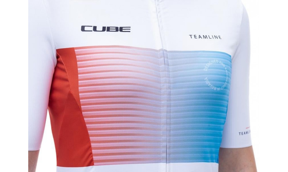 Dviratininko marškinėliai Cube Teamline WS S/S white'n'blue'n'red - 3