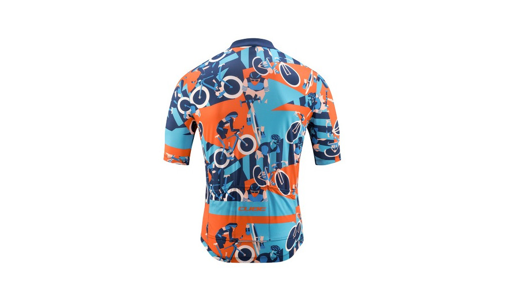 Dviratininko marškinėliai Cube Blackline CMPT S/S blue'n'orange - 6