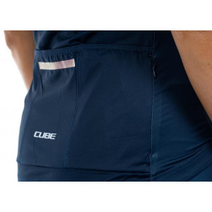 Dviratininko marškinėliai Cube Teamline WS S/S blue'n'mint