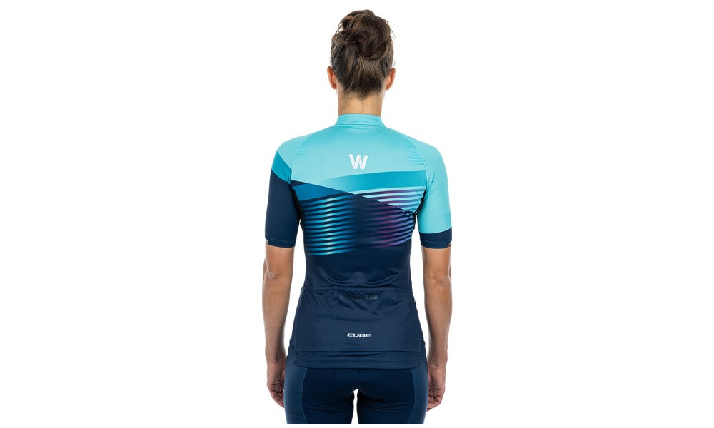 Dviratininko marškinėliai Cube Teamline WS S/S blue'n'mint - 4