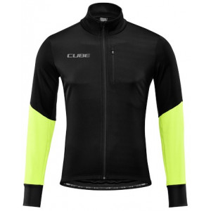 Dviratininko striukė Cube Blackline Softshell Safety black'n'neon yellow
