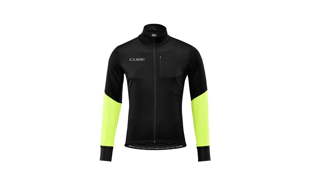 Dviratininko striukė Cube Blackline Softshell Safety black'n'neon yellow - 1