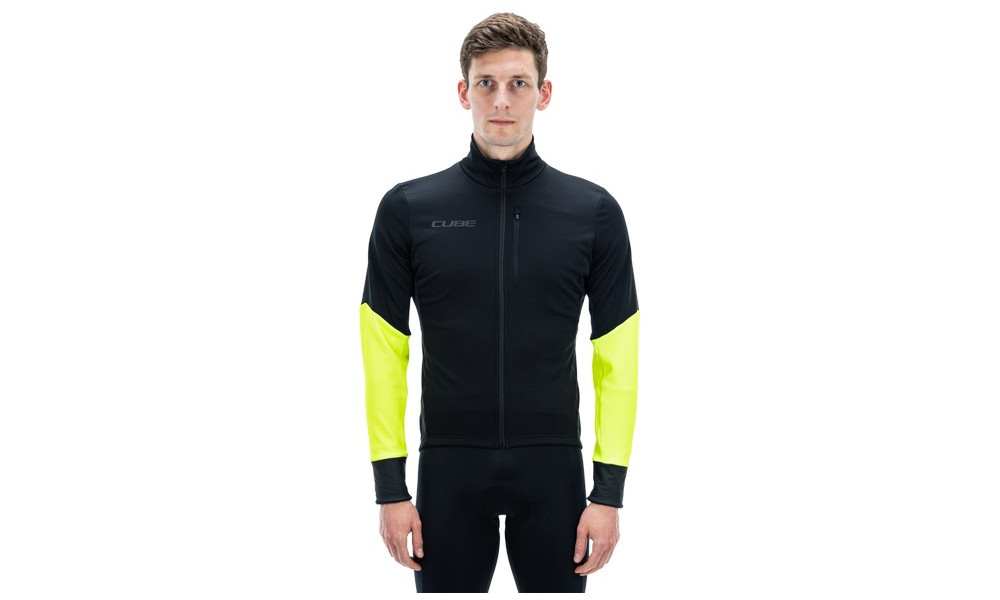 Dviratininko striukė Cube Blackline Softshell Safety black'n'neon yellow - 5