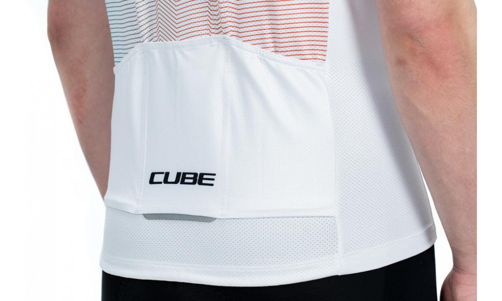 Dviratininko marškinėliai Cube Teamline CMPT S/S white - 2