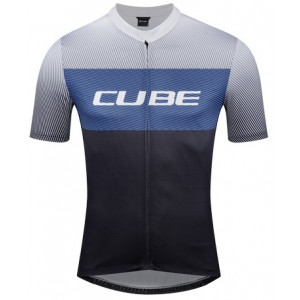 Dviratininko marškinėliai Cube Teamline CMPT S/S black'n'blue'n'grey