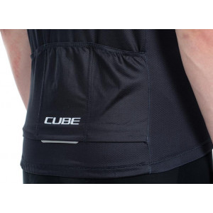 Dviratininko marškinėliai Cube Teamline CMPT S/S black'n'blue'n'grey