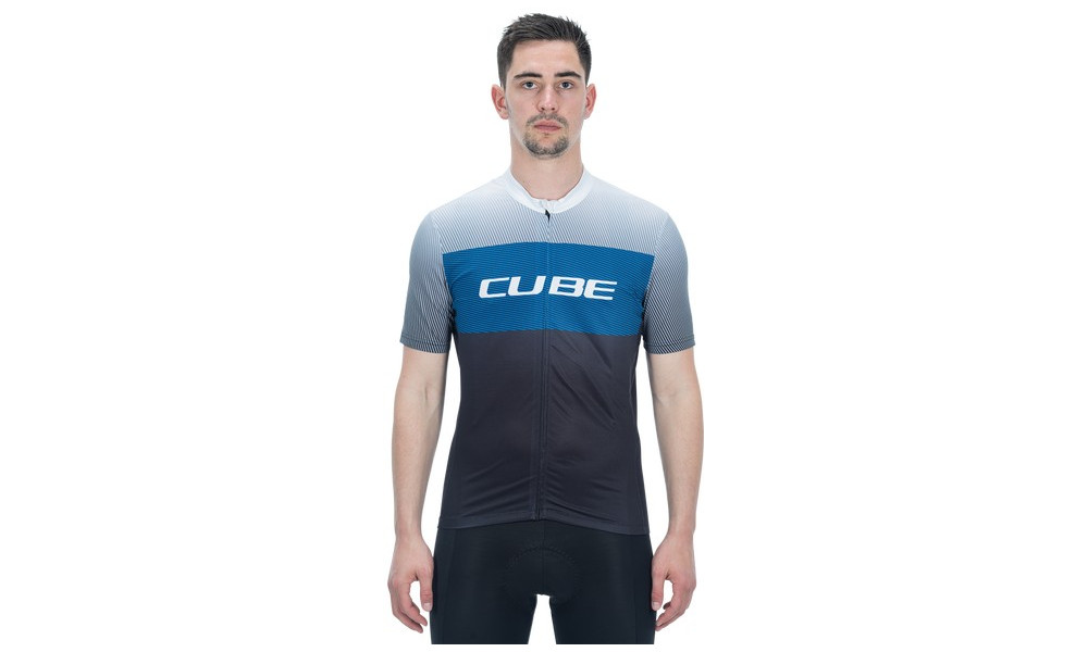 Dviratininko marškinėliai Cube Teamline CMPT S/S black'n'blue'n'grey - 5