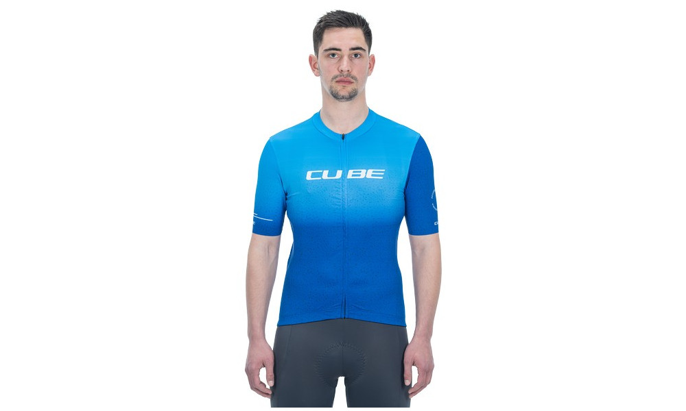 Dviratininko marškinėliai Cube Blackline Race S/S blue - 5
