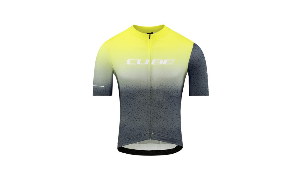 Dviratininko marškinėliai Cube Blackline Race S/S yellow'n'grey - 1