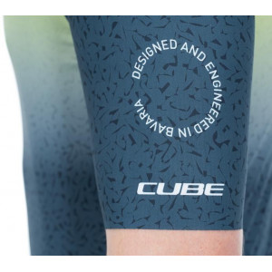 Dviratininko marškinėliai Cube Blackline Race S/S yellow'n'grey