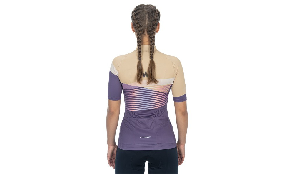 Dviratininko marškinėliai Cube Teamline WS S/S violet'n'sand - 4