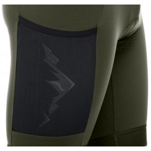 Dviratininko šortai su petnešomis Cube Blackline Cargo olive