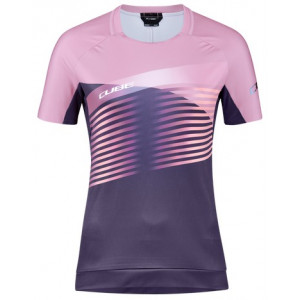 Dviratininko marškinėliai Cube Teamline WS Round Neck S/S violet'n'rose
